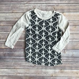 J. Crew Women’s 3/4 Sleeve Patterned Shirt